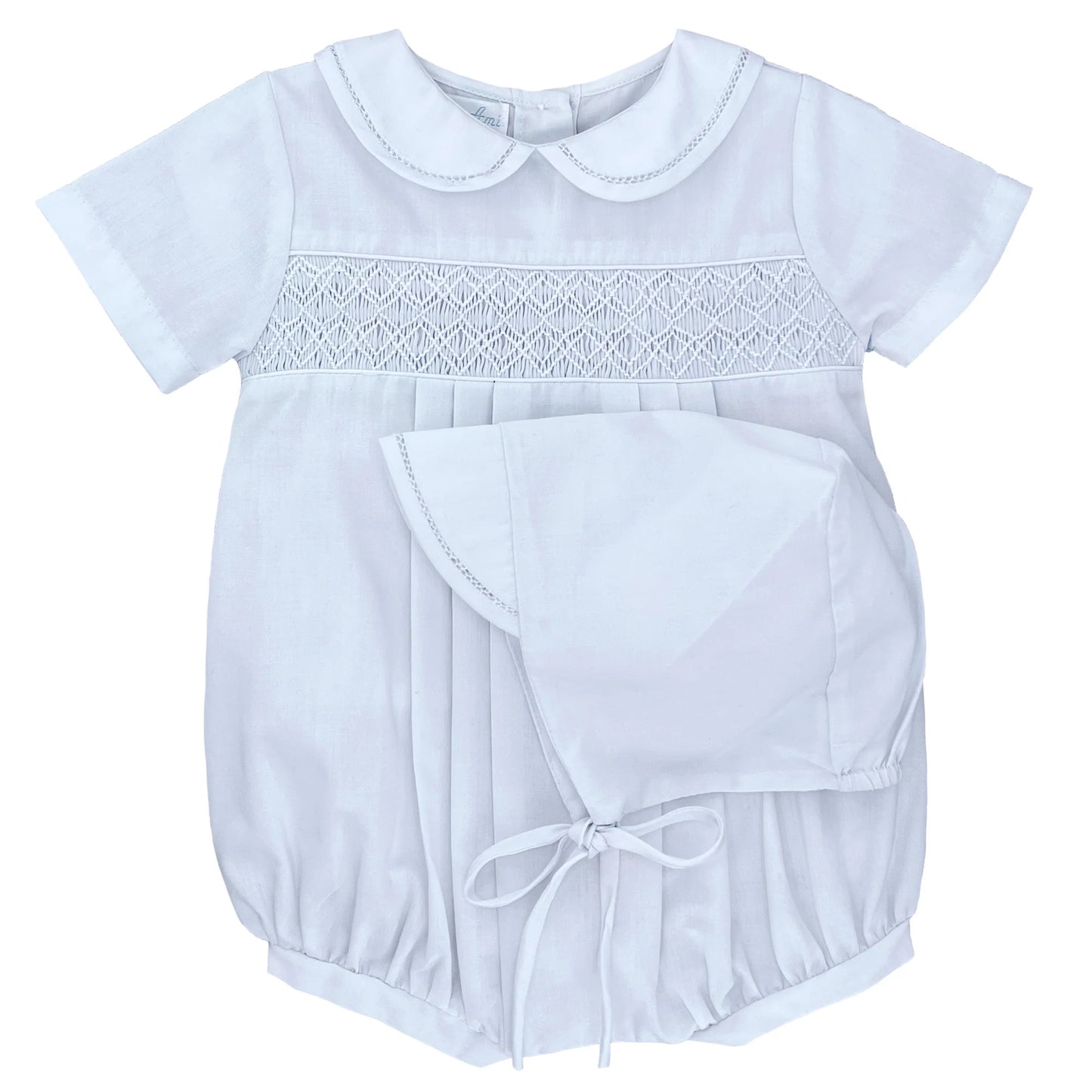 Smocked Romper with Hat - Braxton Rayemyer