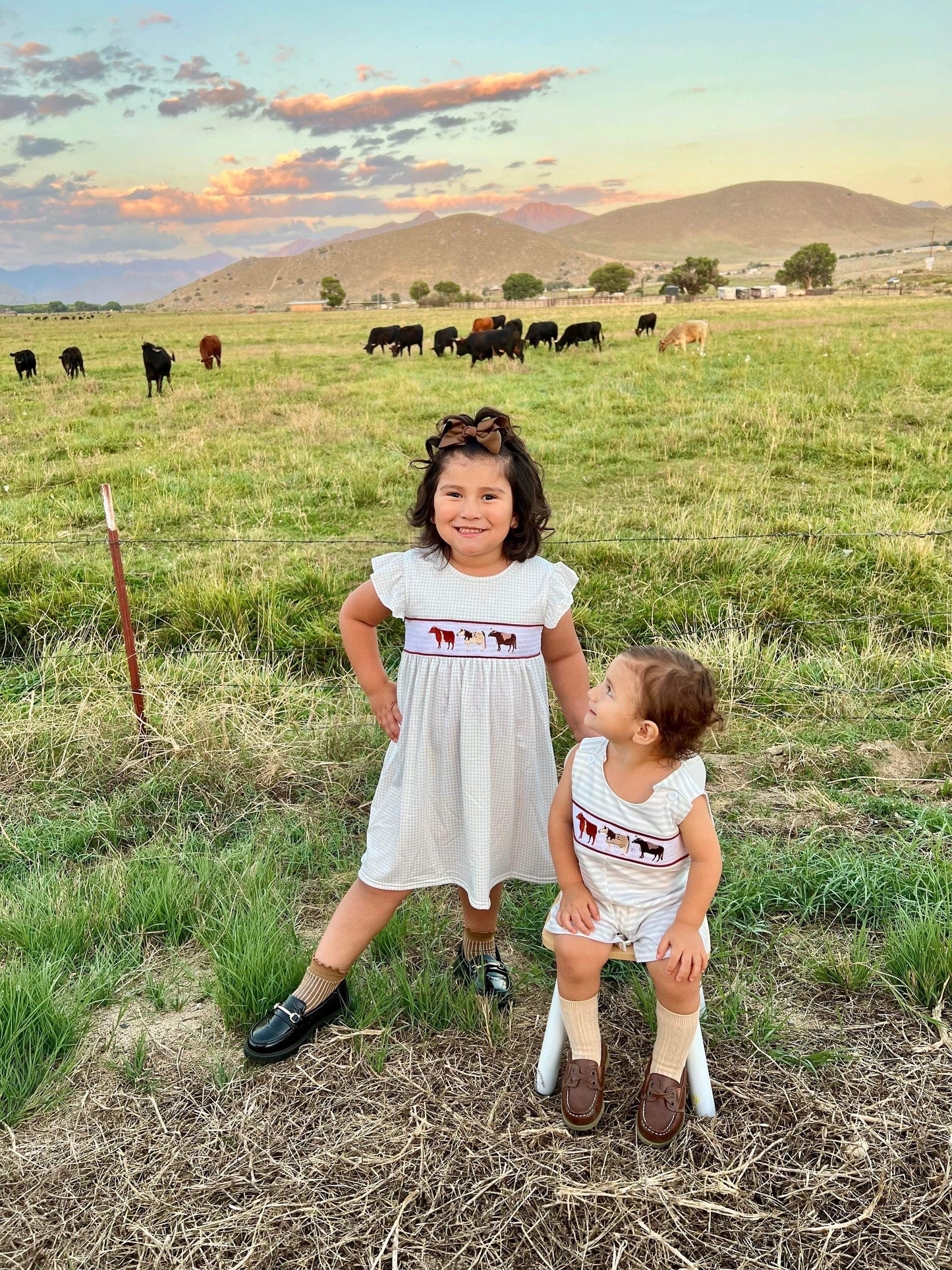 Honeydew - Cow smocked boy jonjon - Braxton Rayemyer