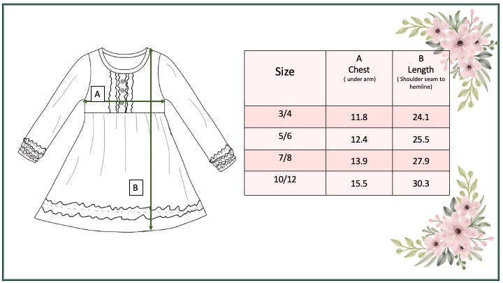 Long Sleeve Dark Teal Ruffle Dress