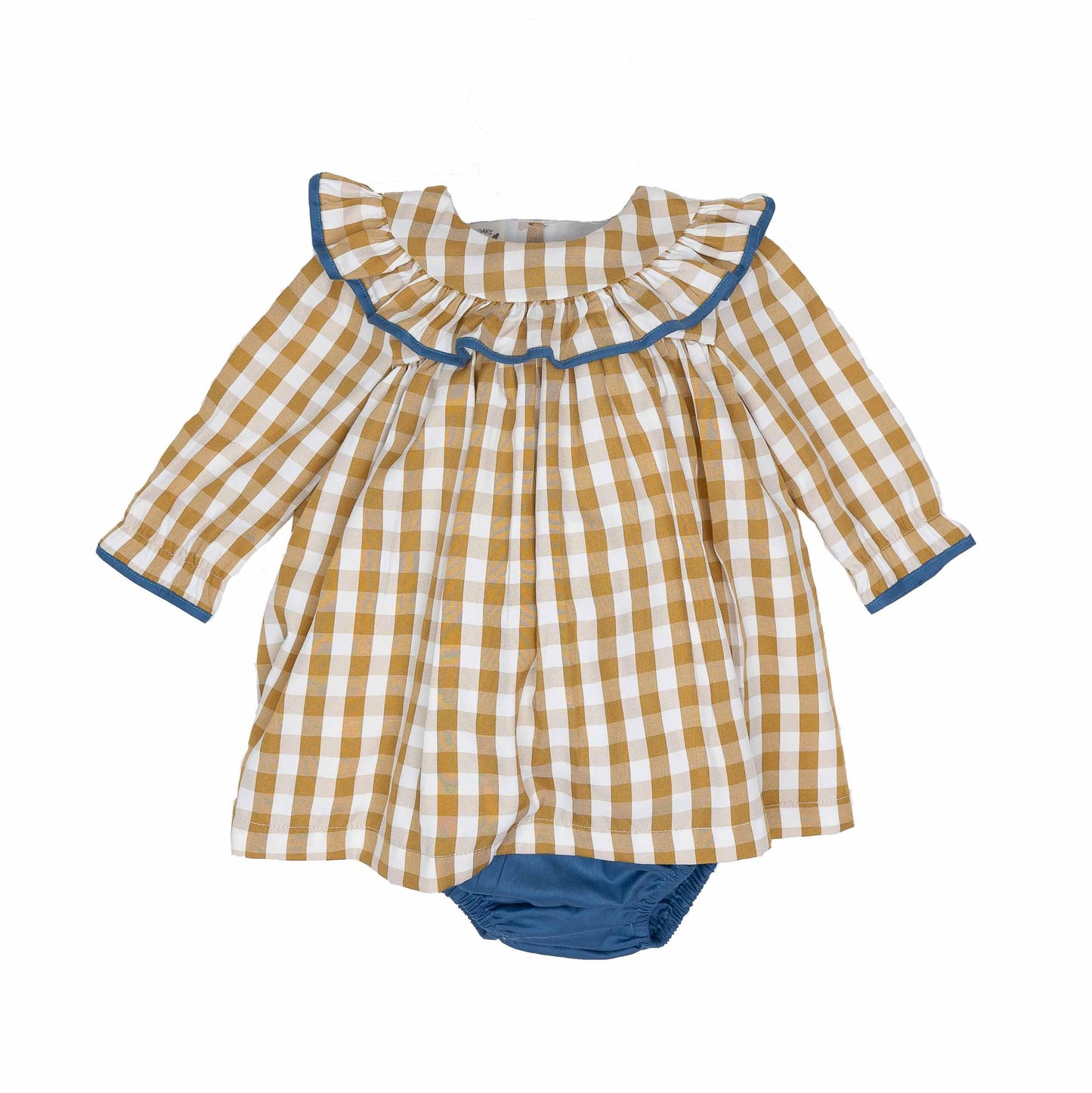 Maggie Mustard Check Bloomer Set - Braxton Rayemyer