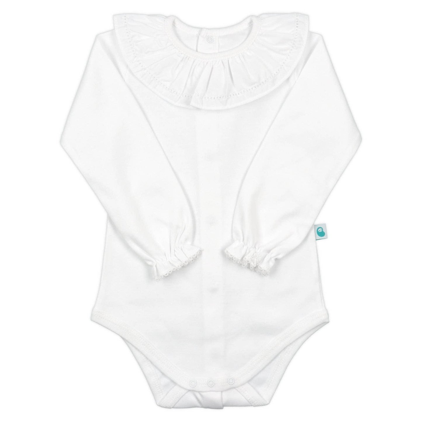 Bean Baby Clothes - Cotton Baby Bodysuit Onesie with White Collar - Braxton Rayemyer