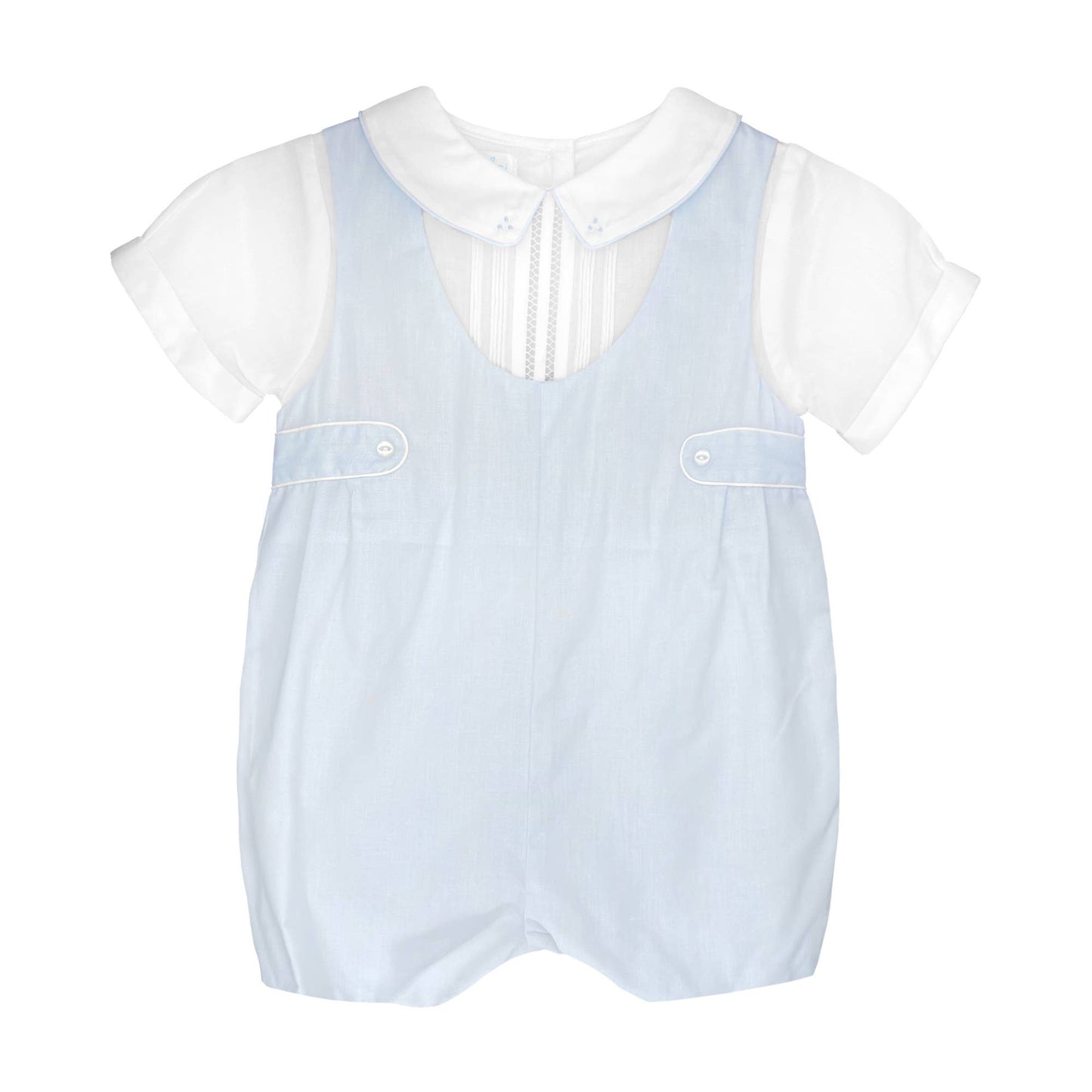 Shortall with Pintucks and Side Tabs