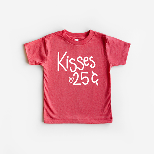 Kisses 25 cents Valentines Day Toddler and Youth Shirt