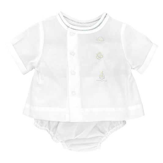 Nursery Shadow Stitch Diaper Set - Braxton Rayemyer 