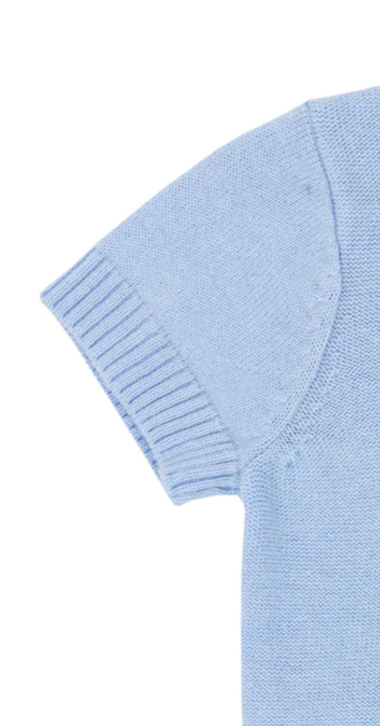 Blues Baby - BOYS FINE KNITTED CABLE DETAIL SHORT SET - Braxton Rayemyer 