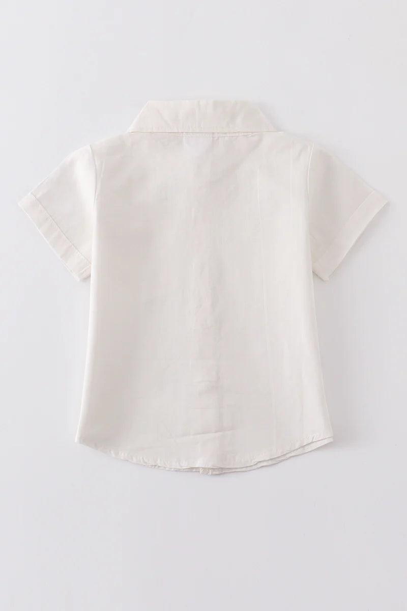 Honeydew - White Button Down Pocket Boy Shirt - Braxton Rayemyer 