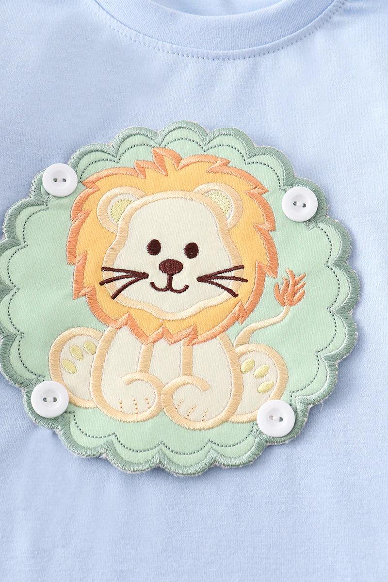 DIY Lion -Zebra -Monkey Interchangeable Appliqué Boy Top - Braxton Rayemyer 