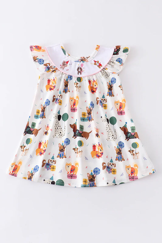 Dog Embroidery Birthday Dress - Braxton Rayemyer 