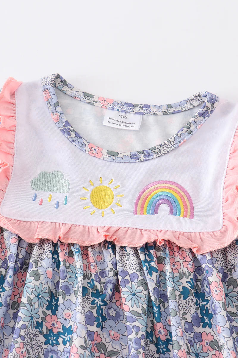 Rainbow Sun Embroidery Dress - Braxton Rayemyer 