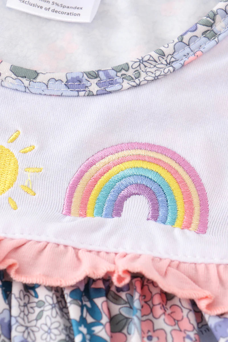 Rainbow Sun Embroidery Dress - Braxton Rayemyer 