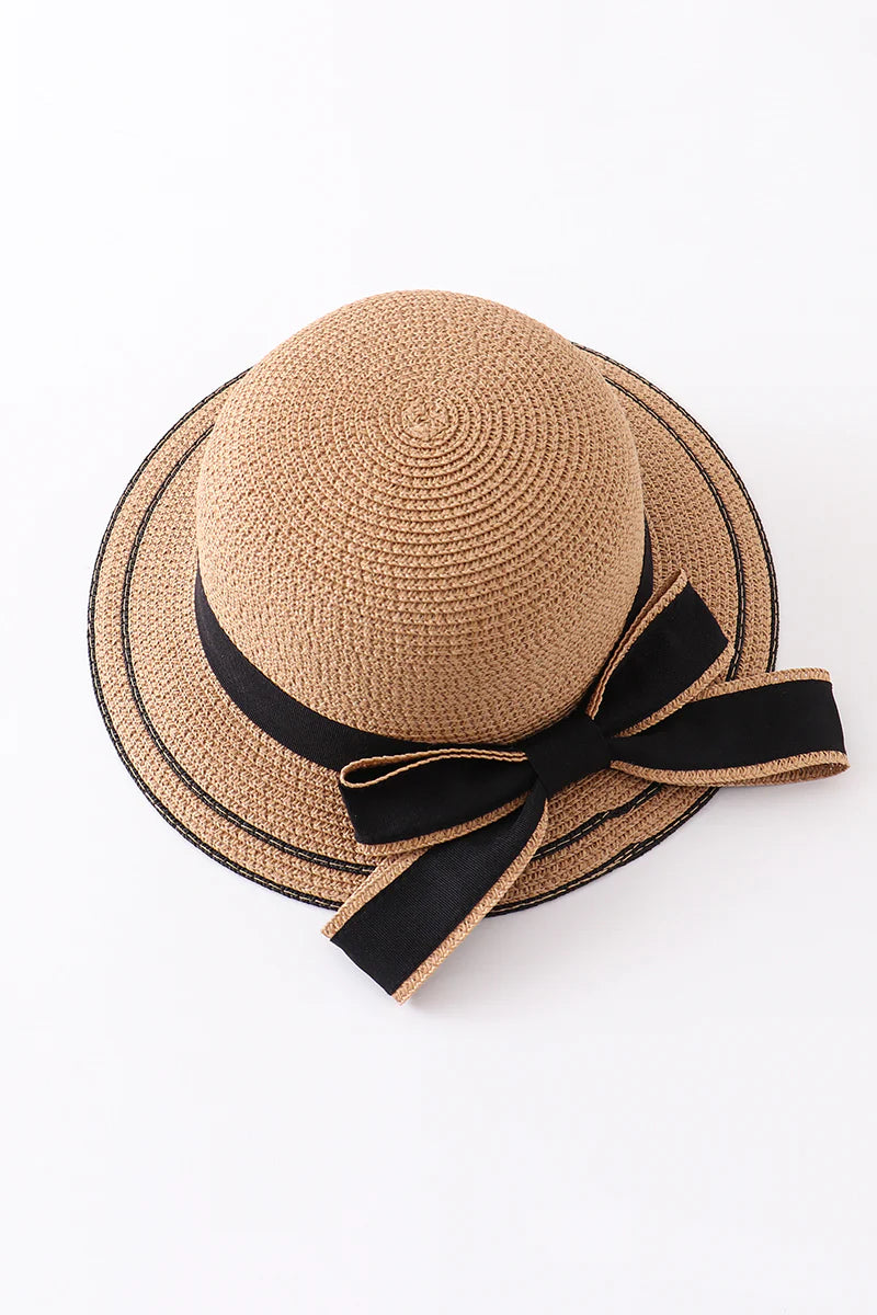 Black Bow Straw Hat - Mommy and Me - Braxton Rayemyer 