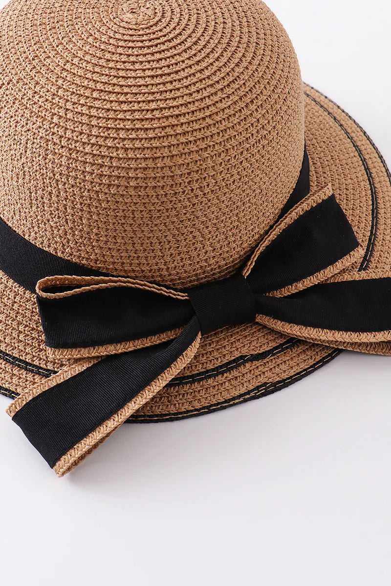 Black Bow Straw Hat - Mommy and Me - Braxton Rayemyer 