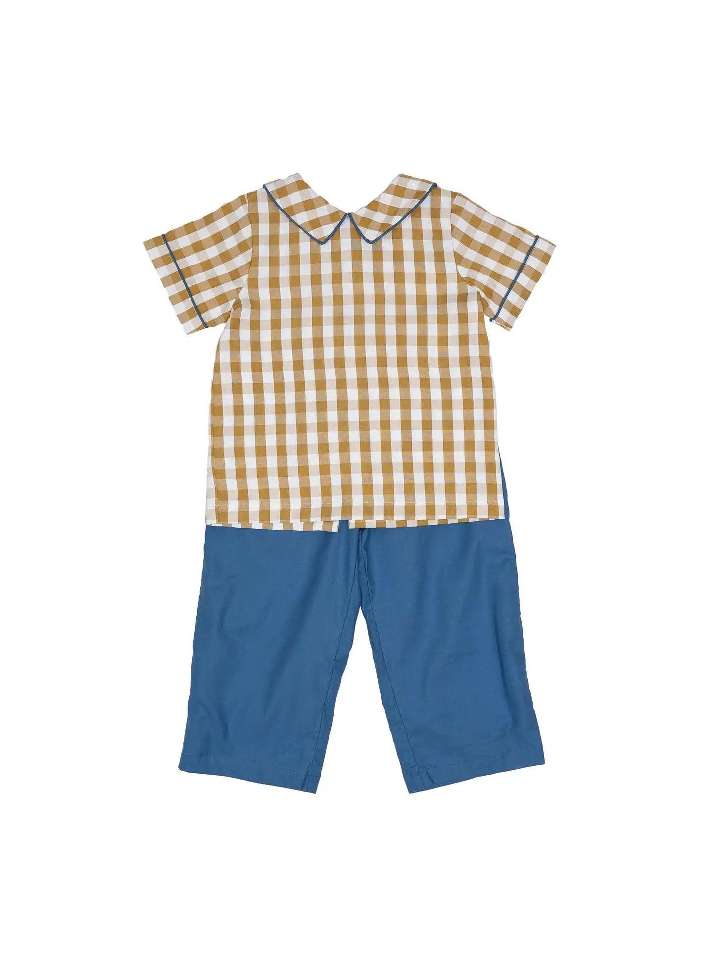 Charles Mustard Check Pants Set - Braxton Rayemyer 