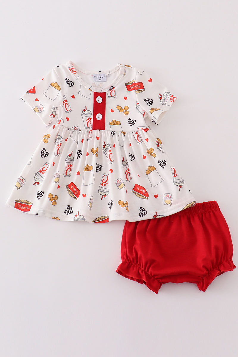 The Lord’s Chicken Baby Girl Diaper Set