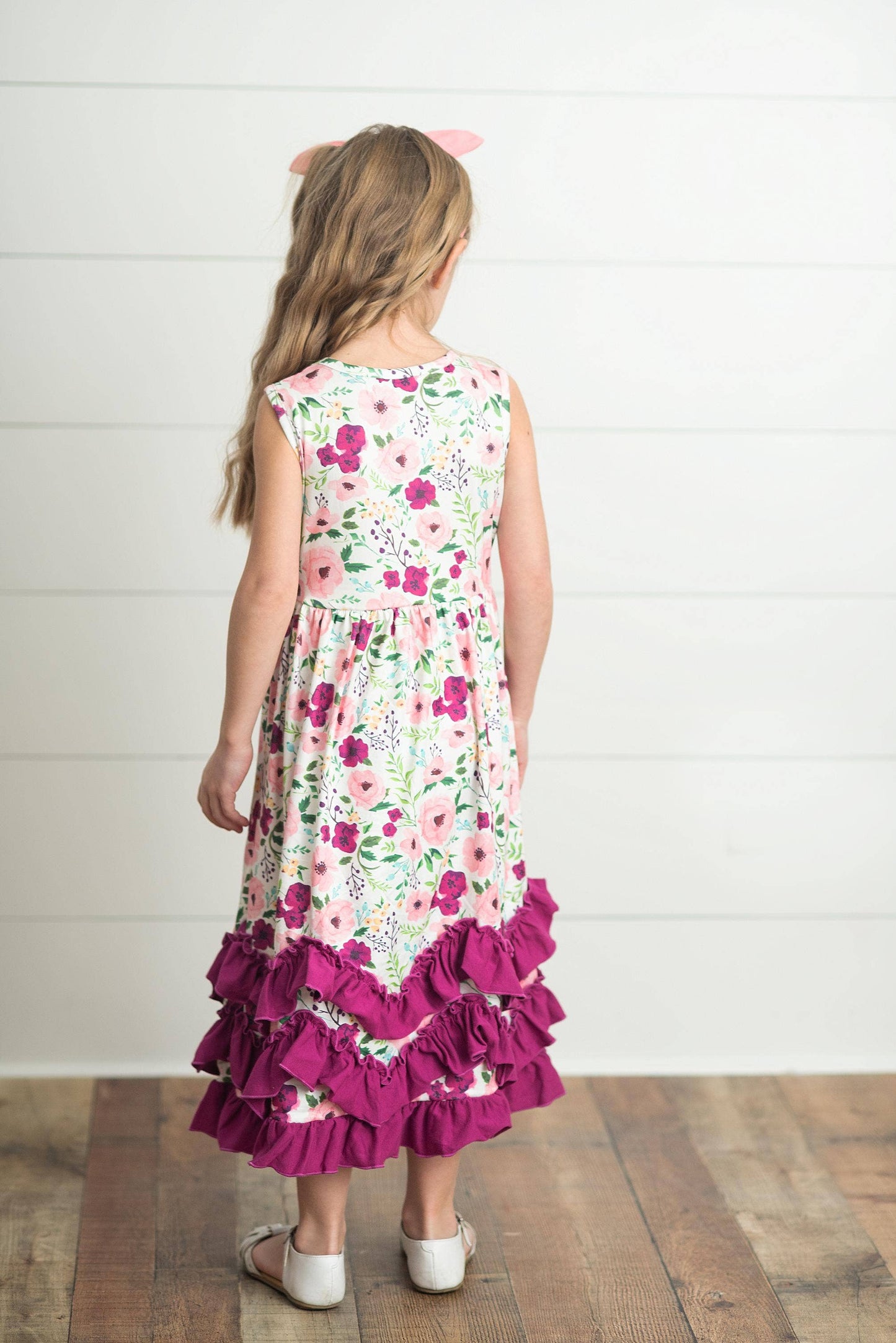 Plum Floral Twirly Layering Dress