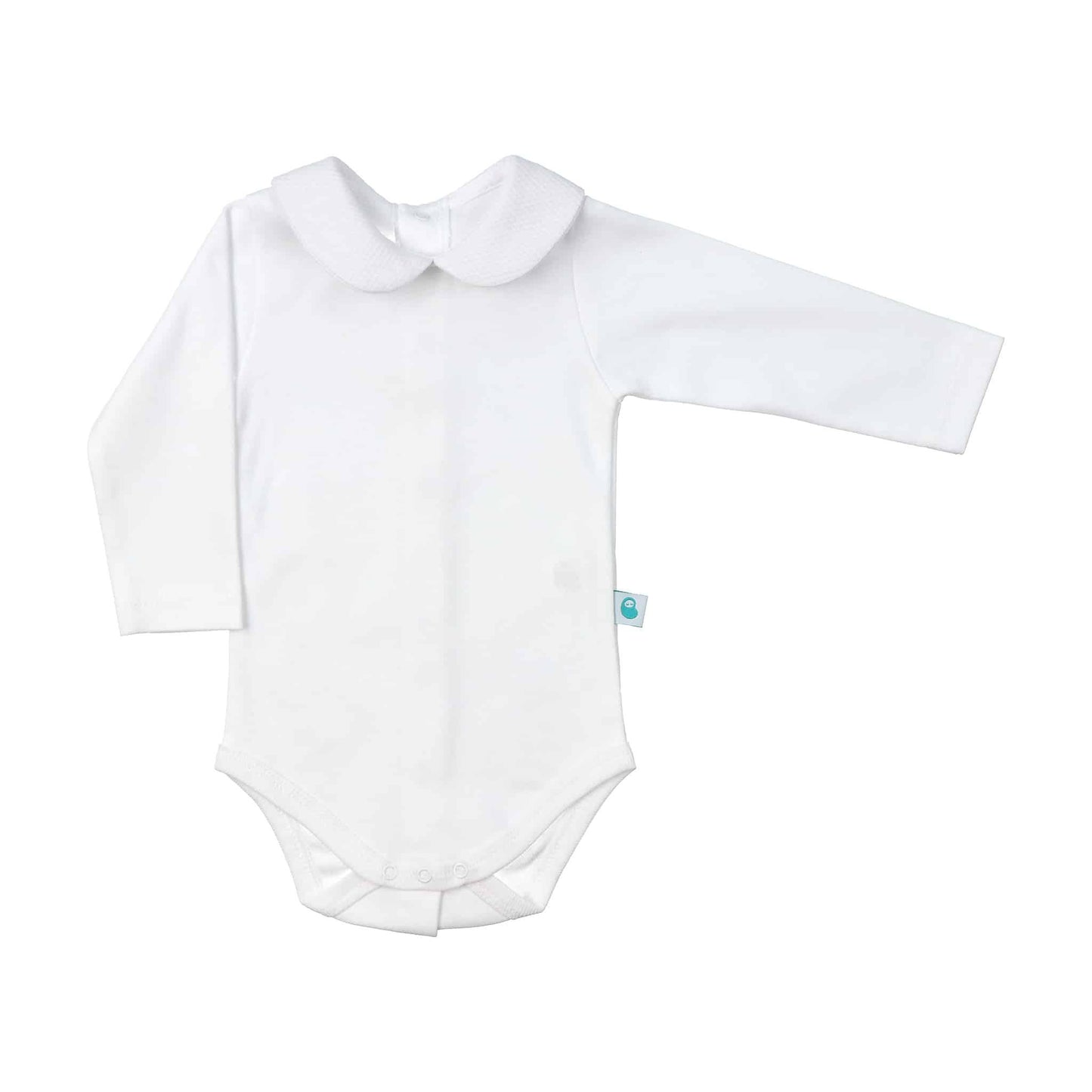 Bean Baby Clothes - Cotton Baby Bodysuit Onesie with Plain Piqué Collar - Braxton Rayemyer 