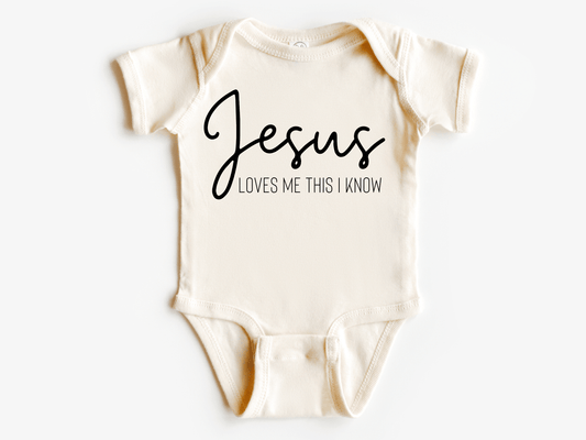 Jesus Loves Me onesie - Braxton Rayemyer 